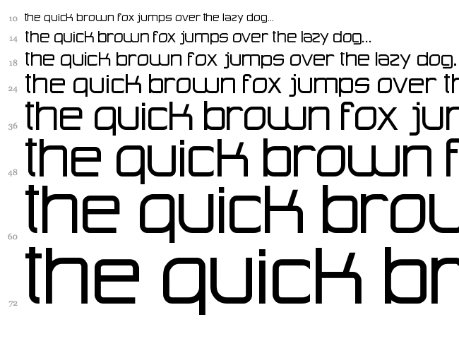 Advanced Architecture font waterfall